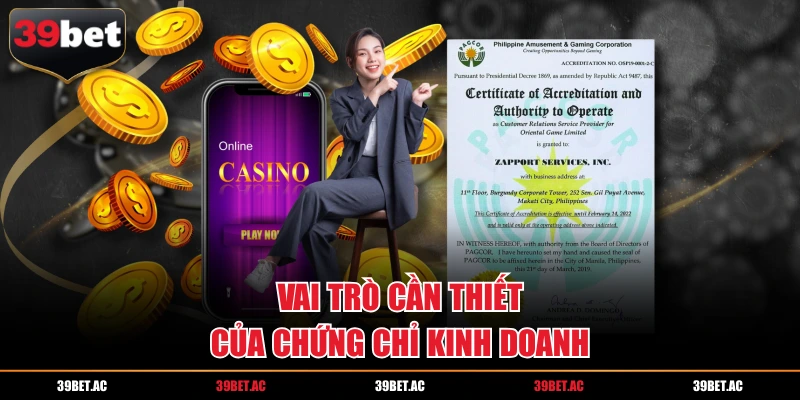 Vai trò cần thiết của chứng chỉ kinh doanh